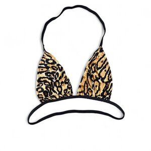 vintage leopard print halter bralette